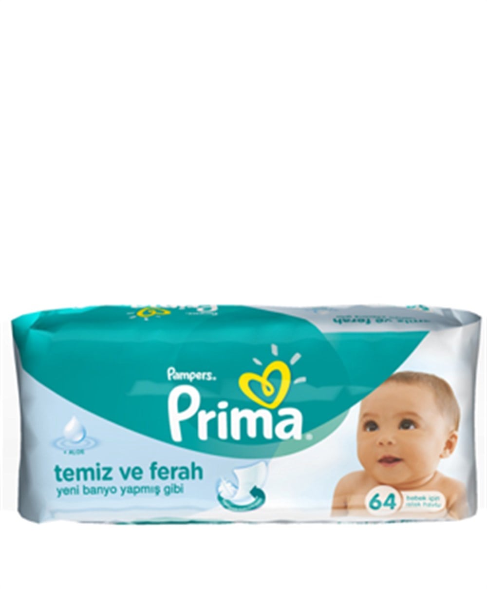 PRİMA PAMPERS ISLAK HAVLU TEMİZ-FERAH 64LÜ