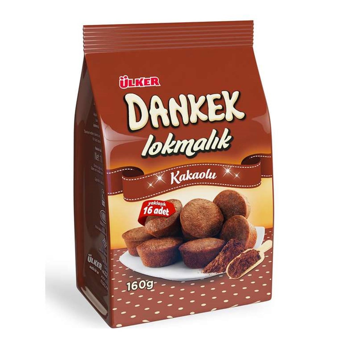 ÜLKER DANKEK LOKMALIK KAKAOLU 160GR