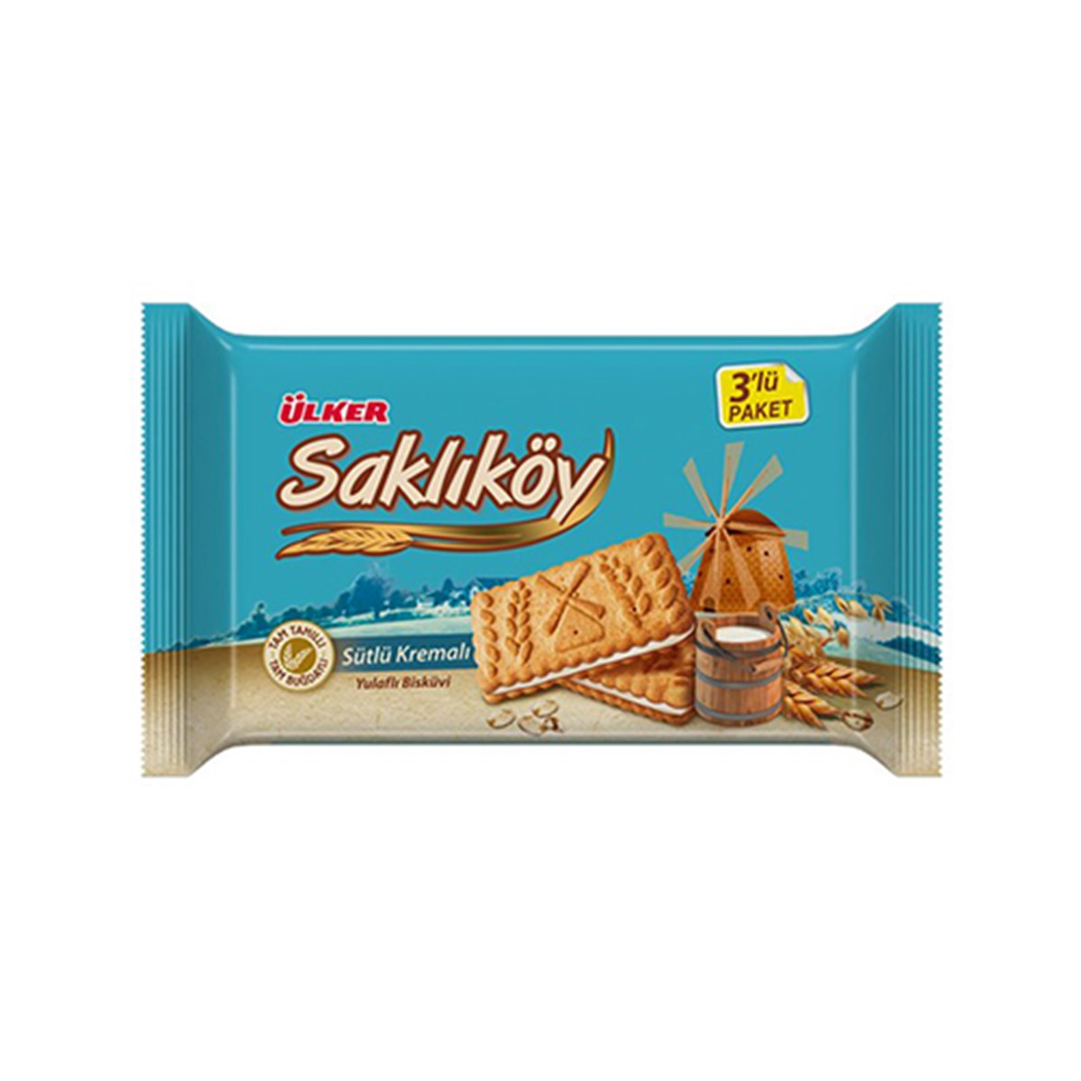ÜLKER SAKLIKOY SÜTLÜ KREMALI 3'LU 264GR