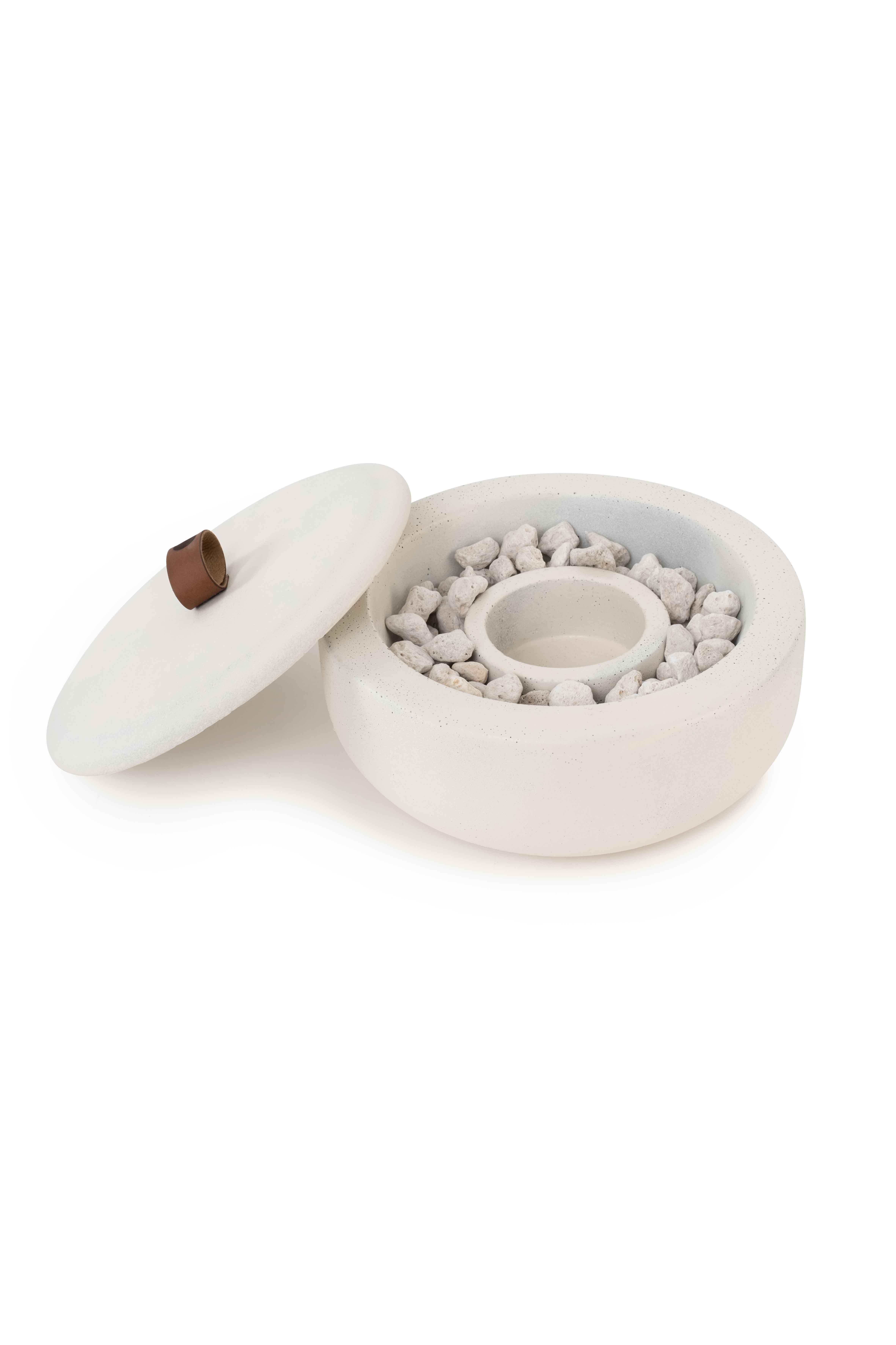 Beton Tasarım Ateş çukuru / Firepit / Masaüstü Şöminesi Bej