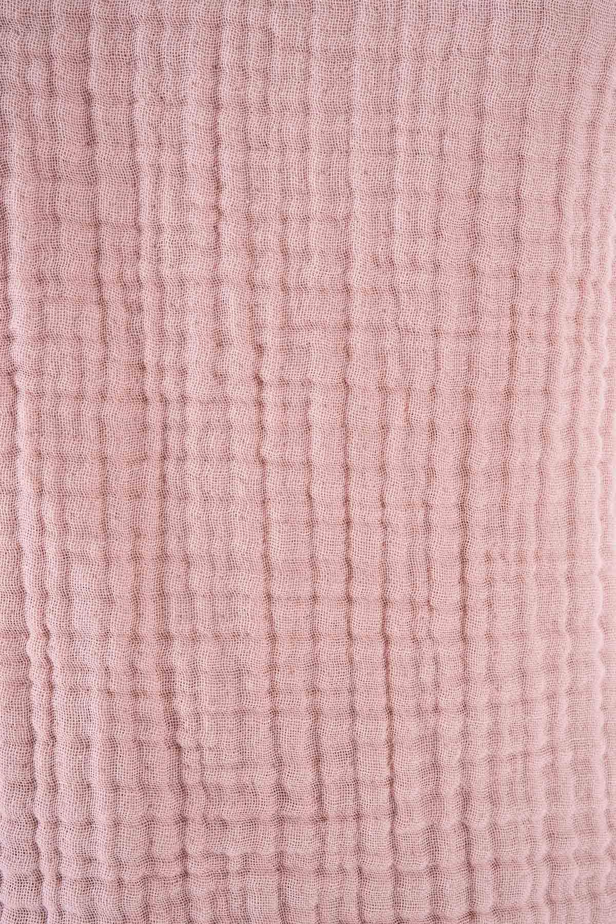 Brode Tek Kol Müslin Bluz Pembe