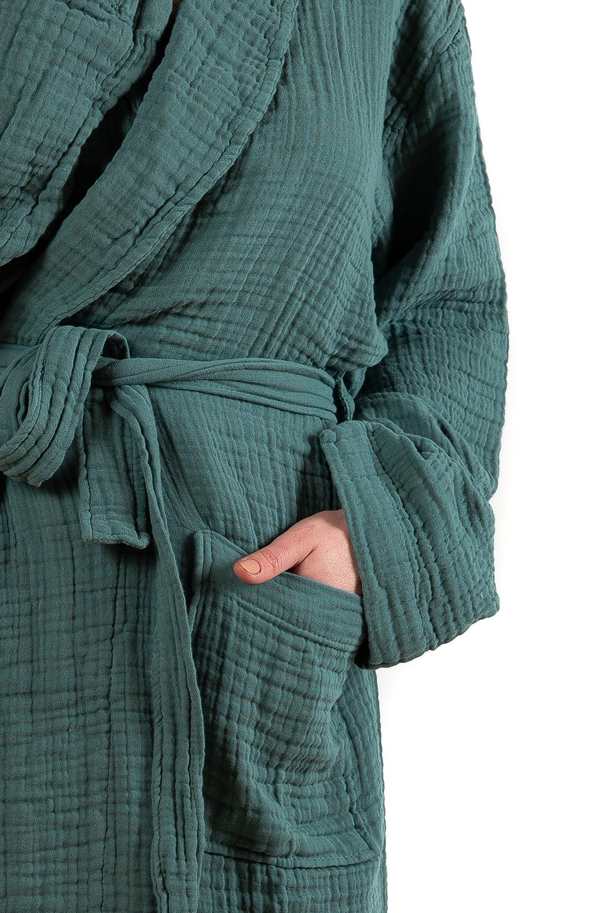 Unisex Dalya Müslin Bornoz Mint