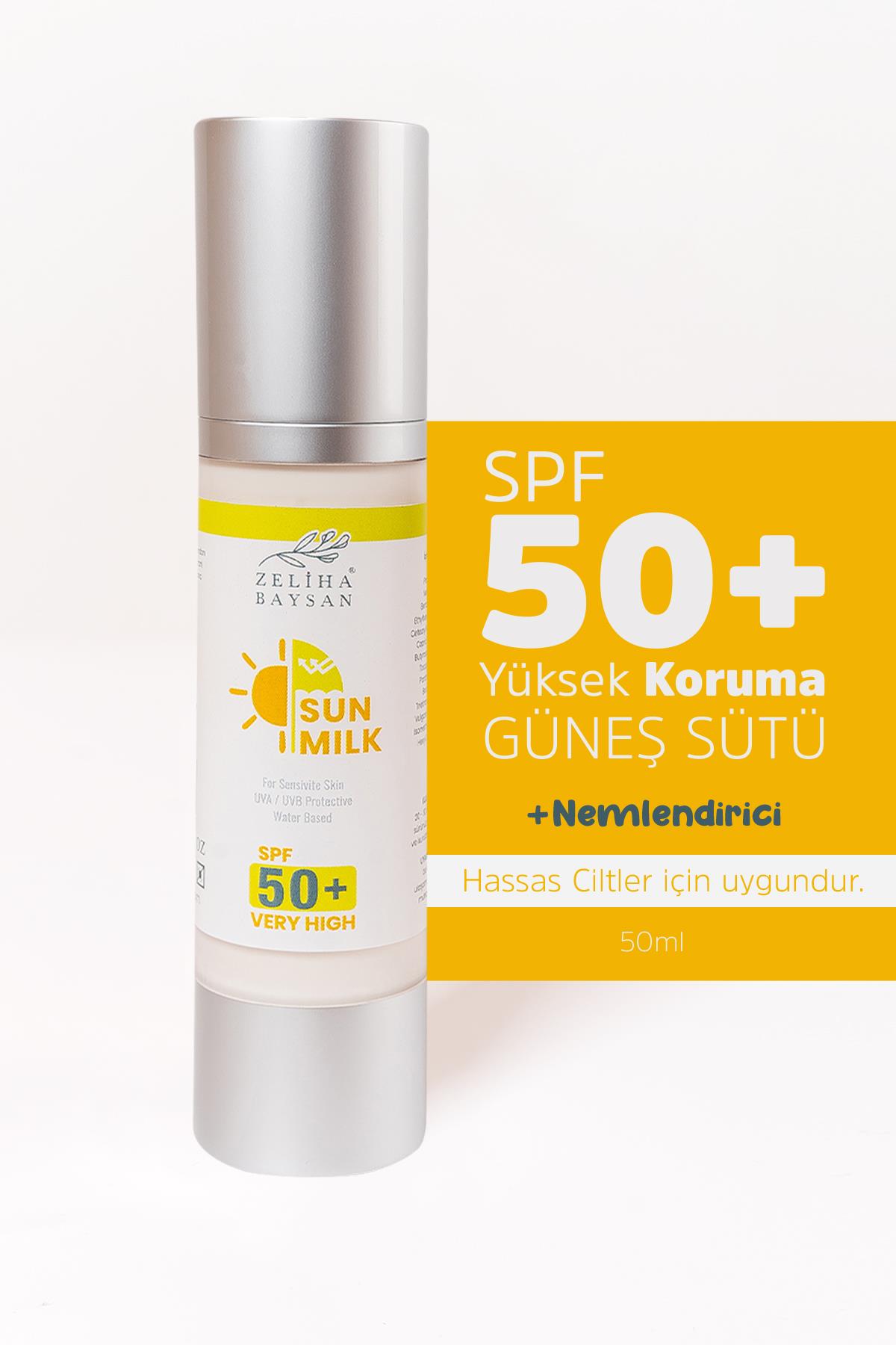 Hassas Ciltler için Yüksek Koruma Güneş Sütü Spf 50+