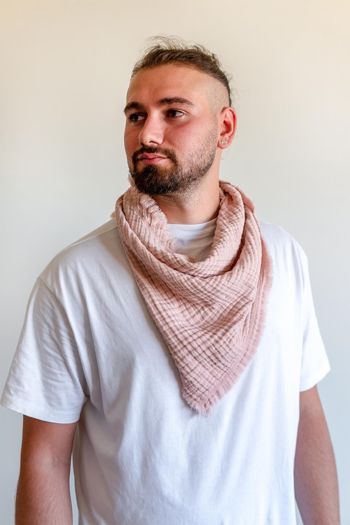 Lambert Müslin Fular Pembe
