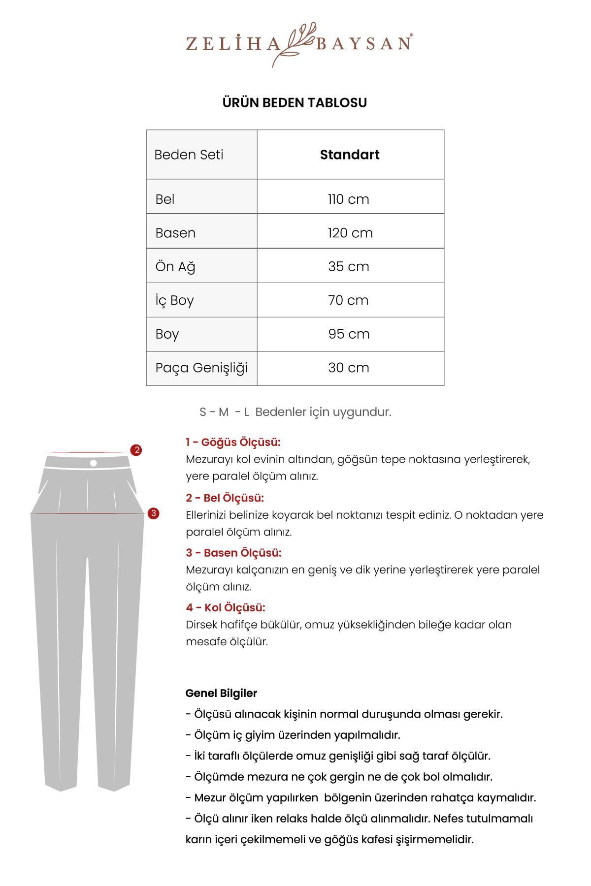 Lambert Müslin Lastikli Unisex Pantolon Bej