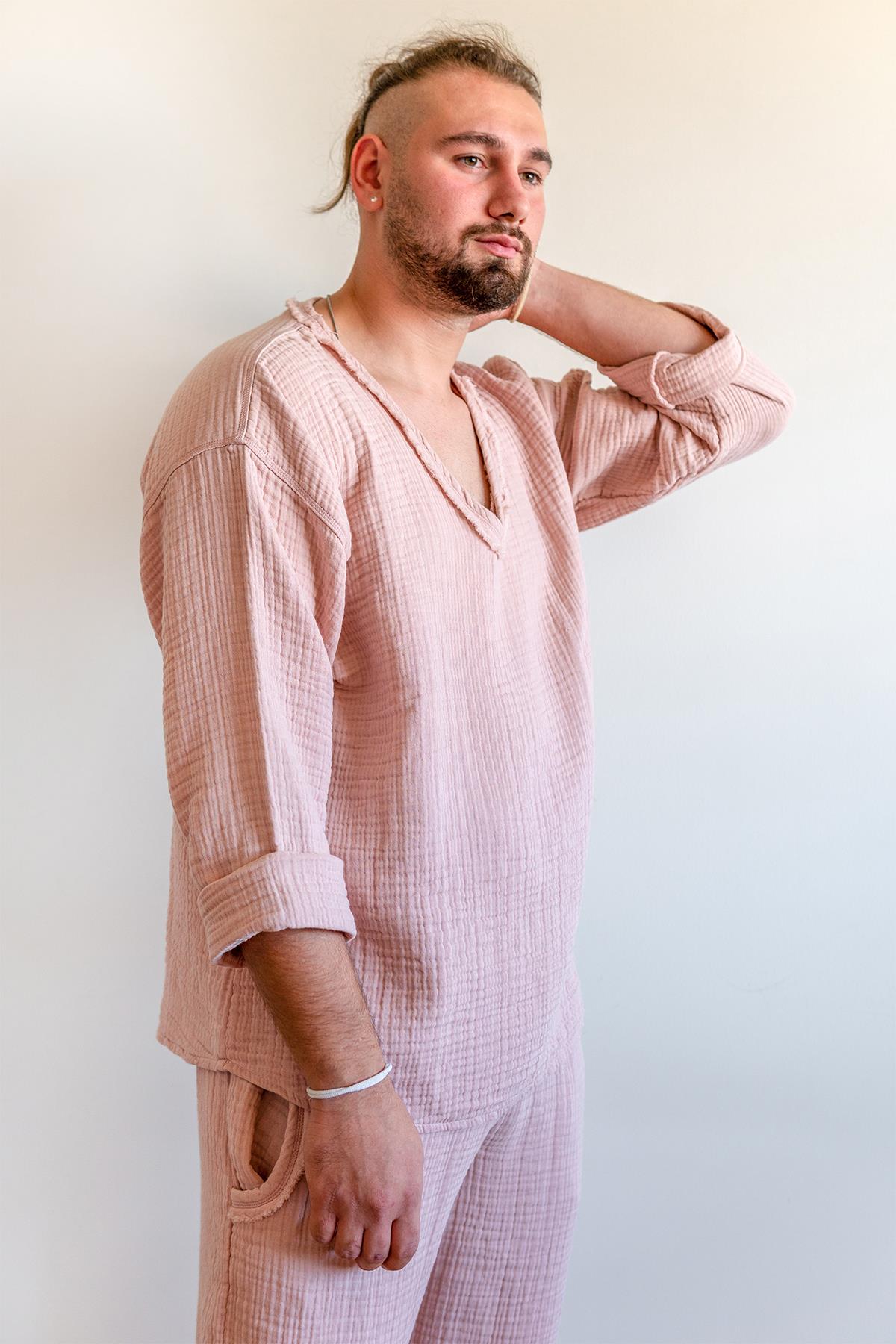 Lambert Müslin Unisex Sweat Pembe