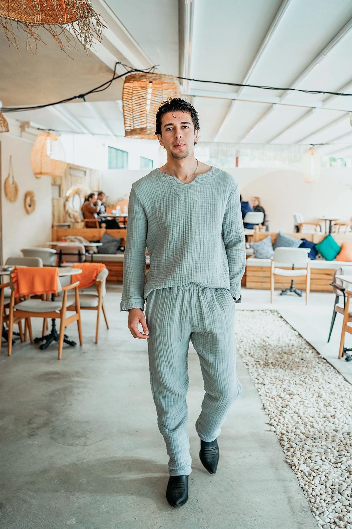 Luken Müslin Unisex Alt-Üst Takım Gri