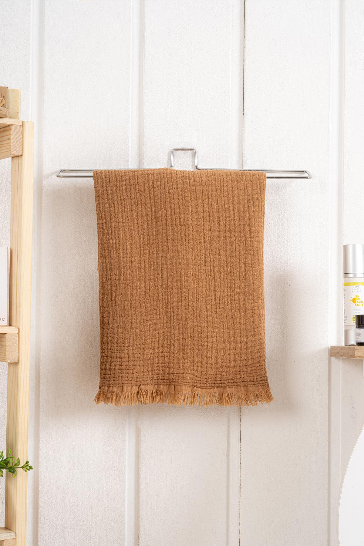 Palmyra Müslin Banyo Havlusu Cognac