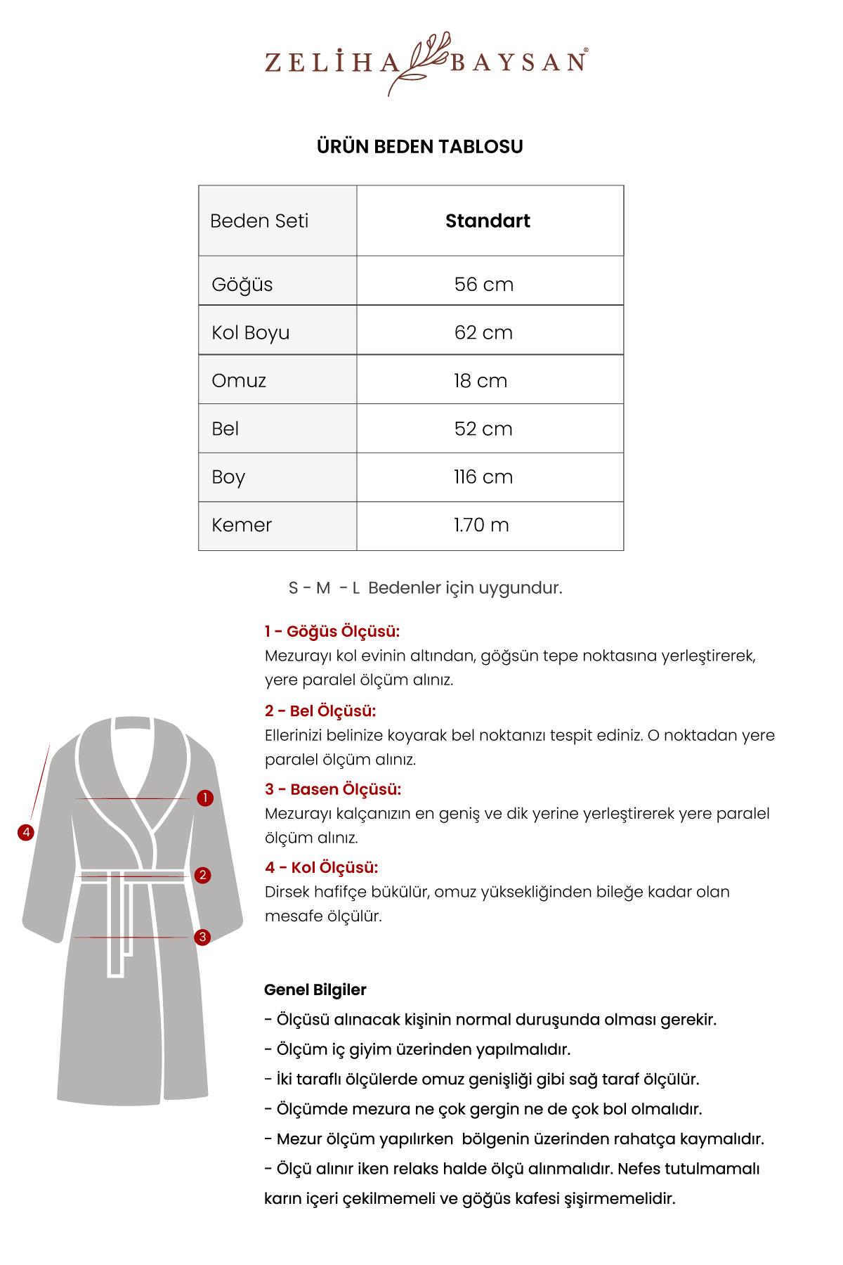 Unisex Arya Müslin Bornoz Antrasit