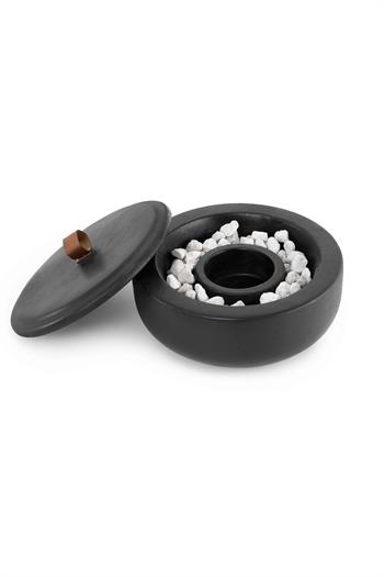 Beton Tasarım Ateş çukuru / Firepit / Masaüstü Şöminesi Siyah