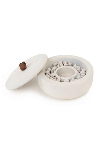 Beton Tasarım Ateş çukuru / Firepit / Masaüstü Şöminesi Bej