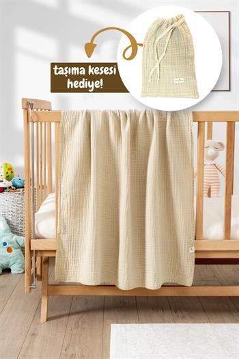 Faven Müslin Bebek Battaniyesi Bej