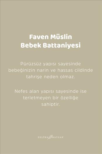 Faven Müslin Bebek Battaniyesi Bej