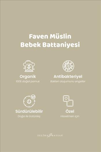 Faven Müslin Bebek Battaniyesi Bej