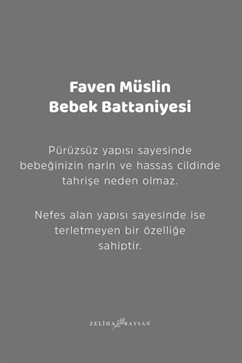 Faven Müslin Bebek Battaniyesi Gri