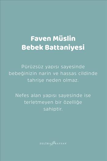 Faven Müslin Bebek Battaniyesi Mint