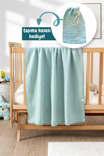 Faven Müslin Bebek Battaniyesi Mint