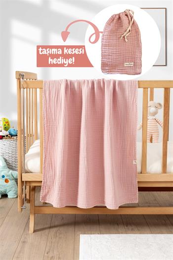 Faven Müslin Bebek Battaniyesi Pembe