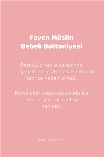 Faven Müslin Bebek Battaniyesi Pembe