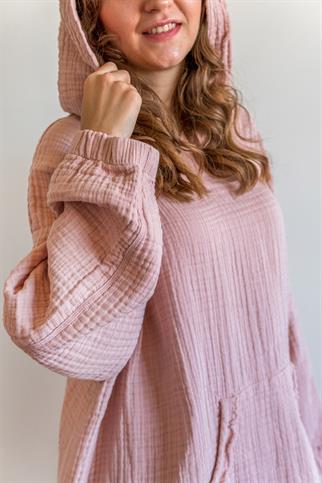 Lambert Müslin Unisex Kapüşonlu Sweat Pembe