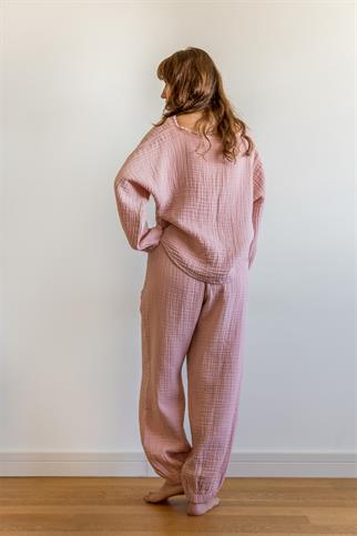 Lambert Müslin Lastikli Unisex Pantolon Pembe