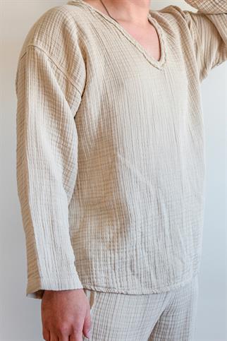 Lambert Müslin Unisex Sweat Bej