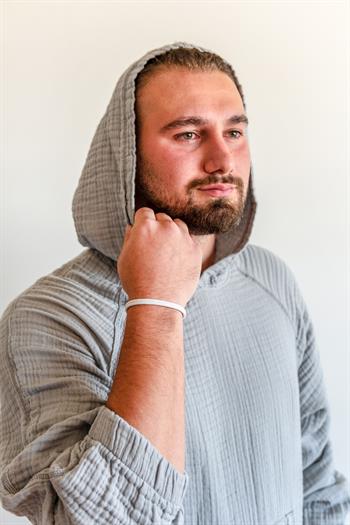 Lambert Müslin Unisex Kapüşonlu Sweat Gri