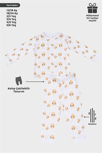 Leopard Baskılı Bambu Bebek & Çocuk Alt-Üst Takım