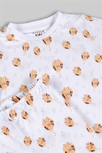 Leopard Baskılı Bambu Bebek & Çocuk Kısa Alt-Üst Takım