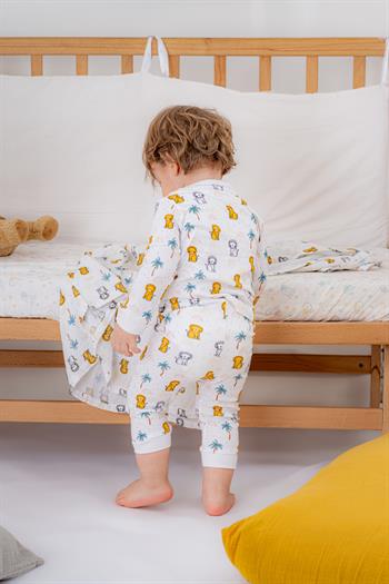 Lion Baskılı Bambu Bebek & Çocuk Alt-Üst Takım