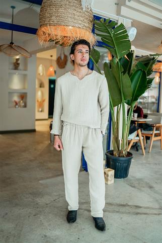 Luken Müslin Unisex Alt-Üst Takım Bej