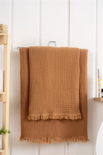 Palmyra Müslin Banyo Havlusu Cognac
