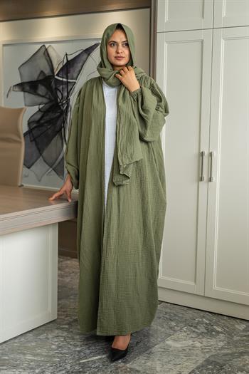 Ravi Müslin Hac & Umre  Kimono Takım Haki