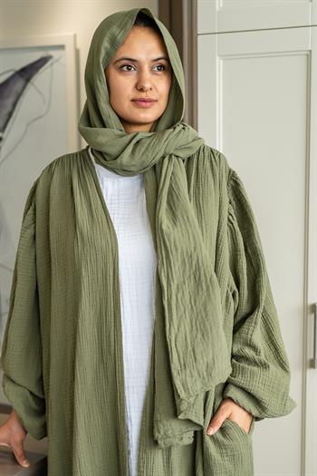 Ravi Müslin Hac & Umre  Kimono Takım Haki