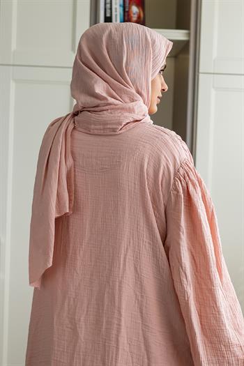 Ravi Müslin Hac & Umre Kimono Takım Pembe
