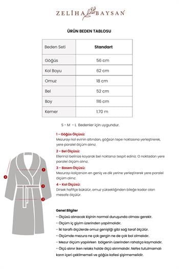 Unisex Arya Müslin Bornoz Antrasit