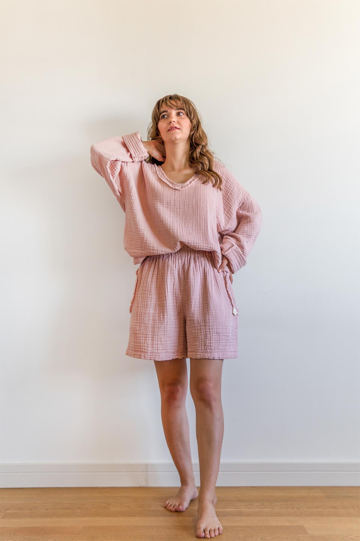 Lambert Müslin Sweat Pembe