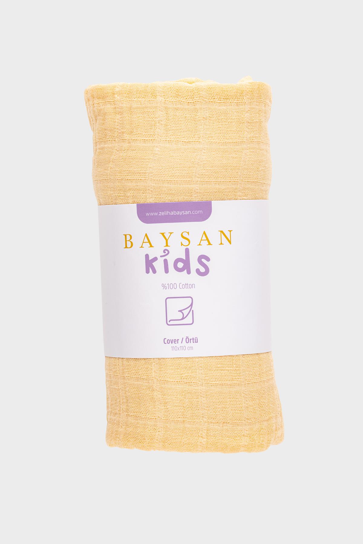 Plain Müslin Örtü & Bebek Battaniyesi Hardal 70x70 cm