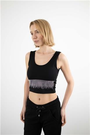 Altı Taşlı Crop Atlet