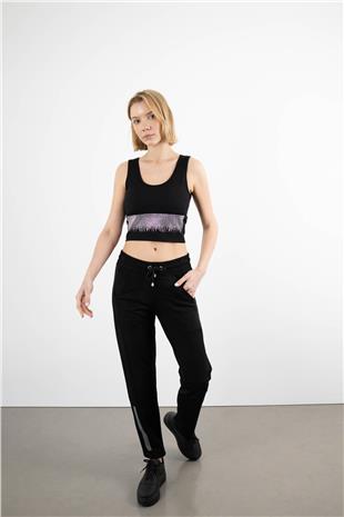 Altı Taşlı Crop Atlet