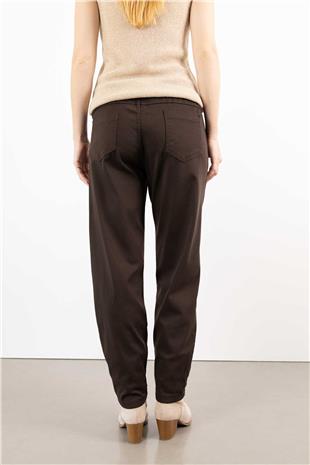 Bel Kemer Detaylı Cepli Kanvas Pantolon