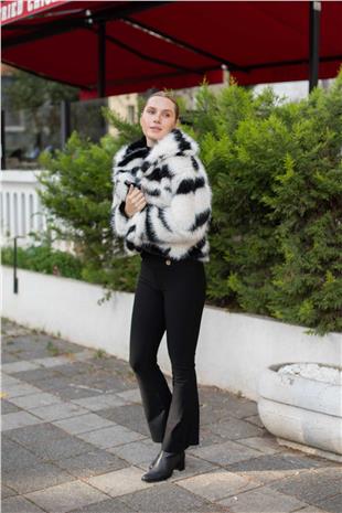 Bel Lastik Detay Düğmeli Pantolon