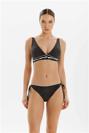 Bel Örgü Ve Taş Detaylı Kadın Bikini