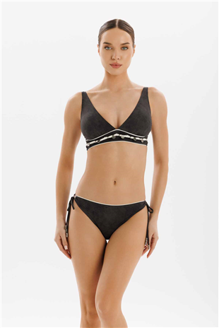 Bel Örgü Ve Taş Detaylı Kadın Bikini