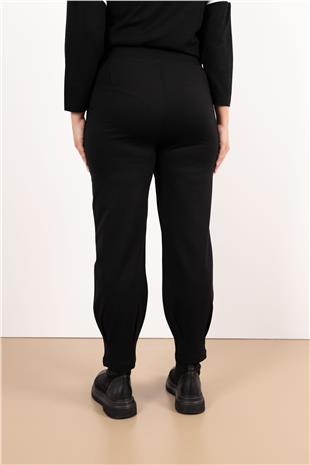 Bel Paça Lastik Detay Basıc Pantolon