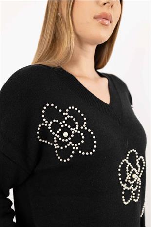 Boncuk İşleme Detay Triko