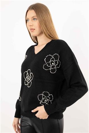 Boncuk İşleme Detay Triko