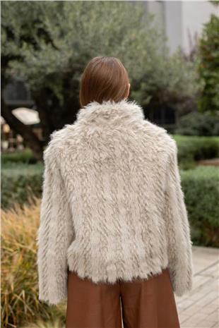 Cebi Deri Detay Kürk Mont