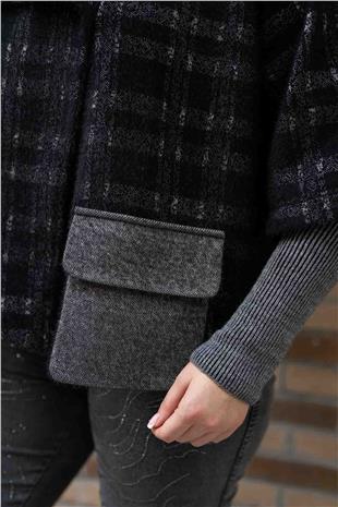 Cep Detay Kare Desen Mont