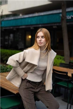 Cep Detay Kare Desen Mont